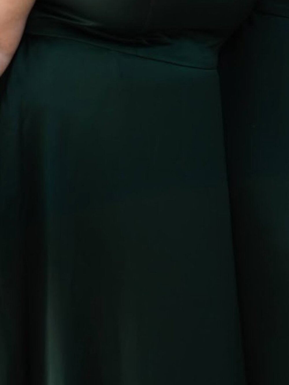 DB Studio F20099 Crepe Back Satin One-Shoulder Bridesmaid Dress in Juniper - Picture 5 of 12